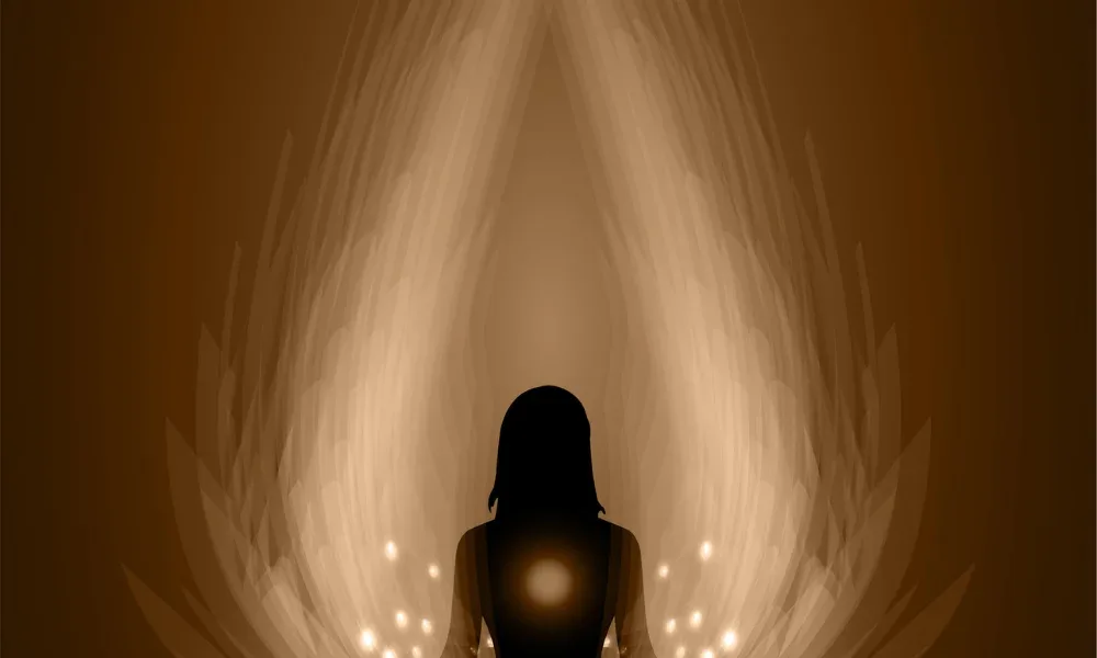 Silhouette in warm light representing personal counselling